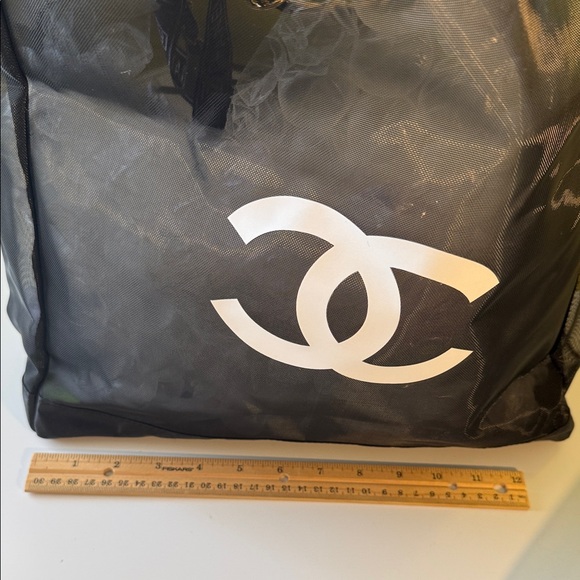 CHANEL Black Mesh Paris Tote - Picture 9 of 11